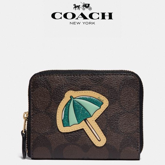 Coach Handbags - COACH Signature Canvas Beach Umbrella Wallet